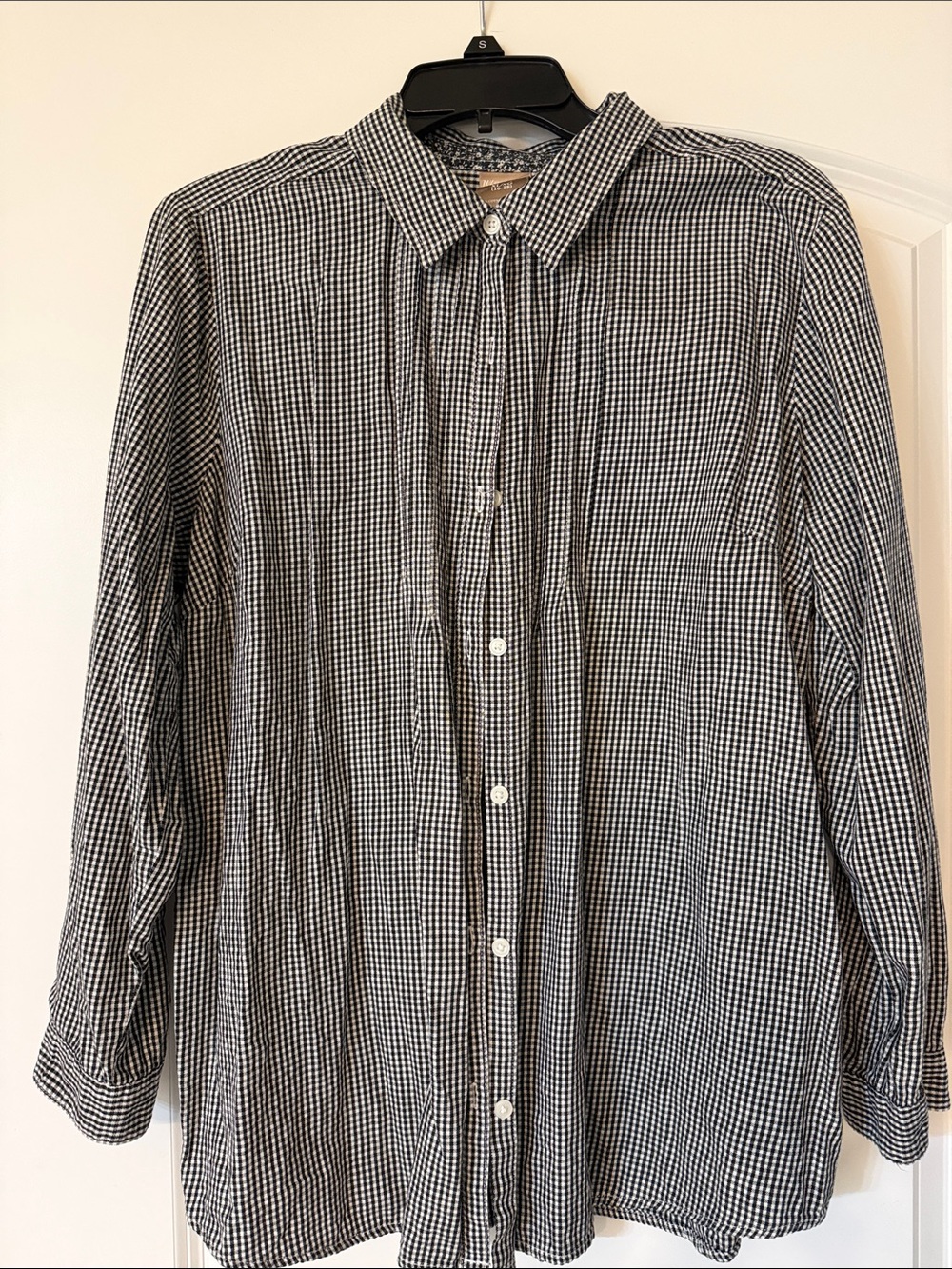White Stag Black and White Gingham Button-Down Shirt